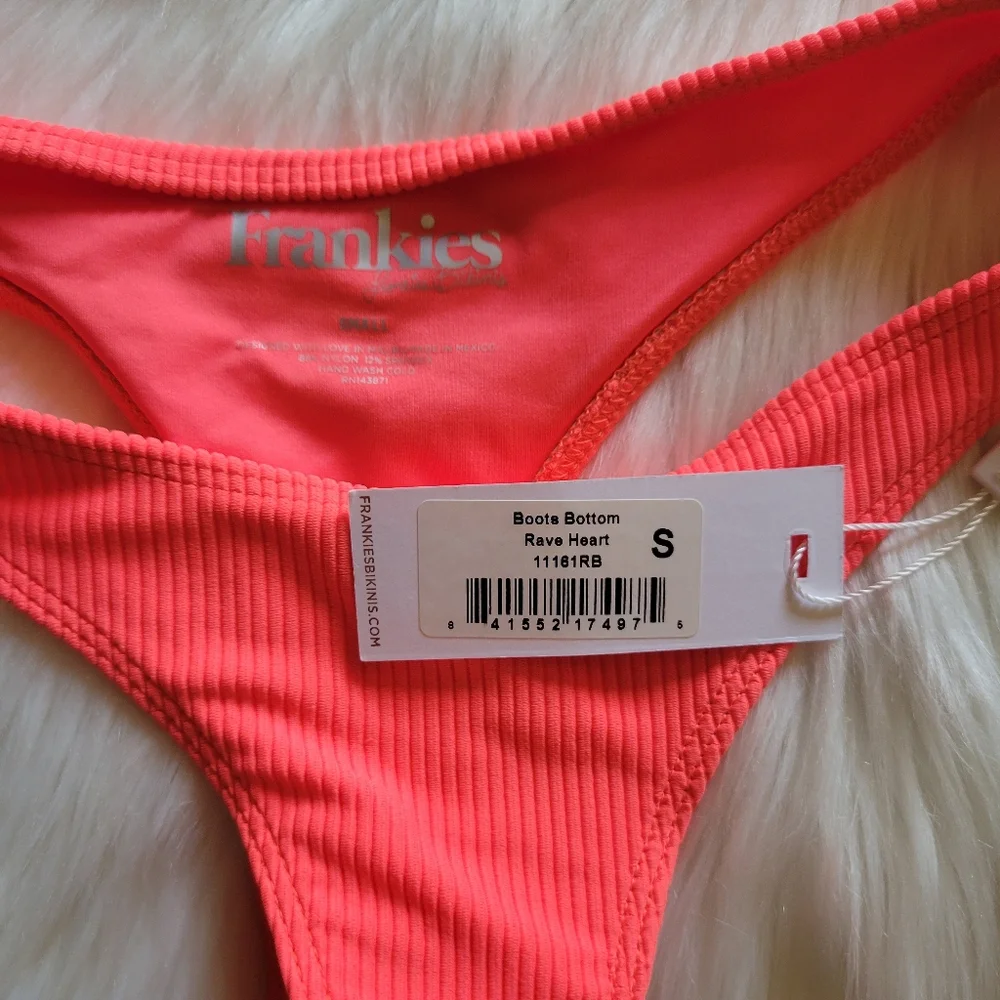 Frankies Bikinis Boots Bikini Bottom in Rave Heart